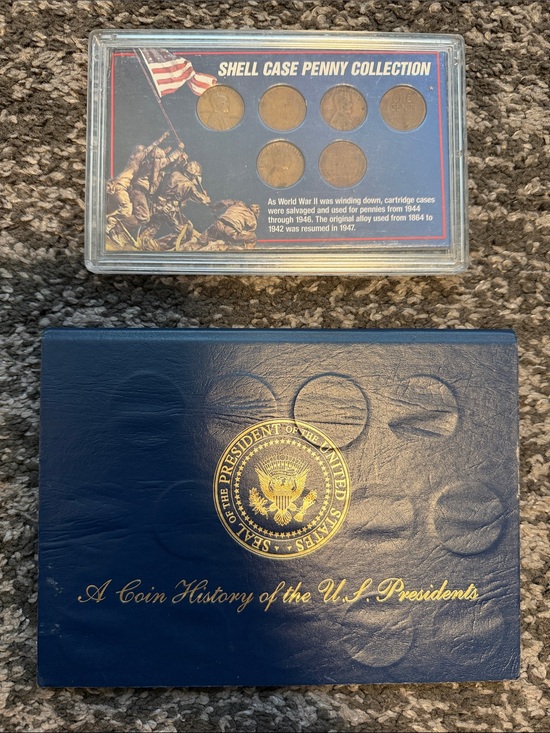 Other - Coin collections: Shell Case Penny and A Coin History of US Presidents EUC!
